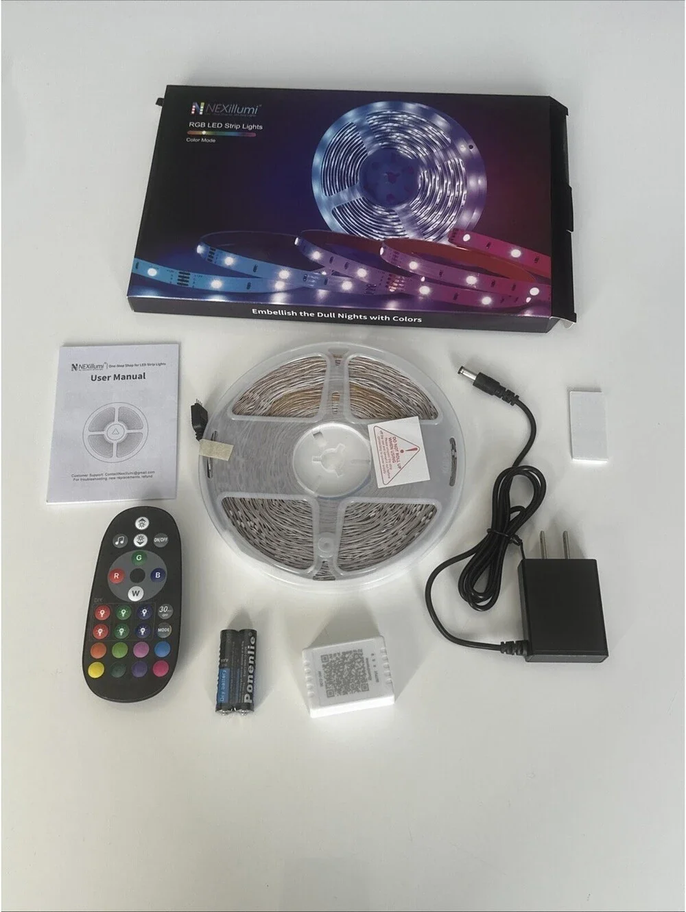 RGB LED Strip Lights - 65.5 Ft - Color Changing With Remote!